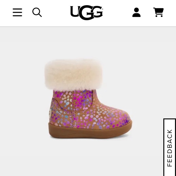 BNIB UGG baby toddler metallic rainbow spots pink boots size 0/1 (0-6m) - Picture 7 of 12